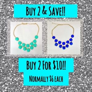 2 big gem stone necklaces for $10🤩